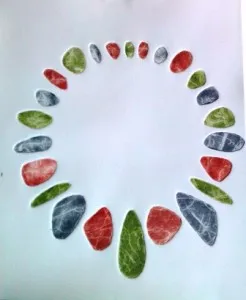 green red and black stone small